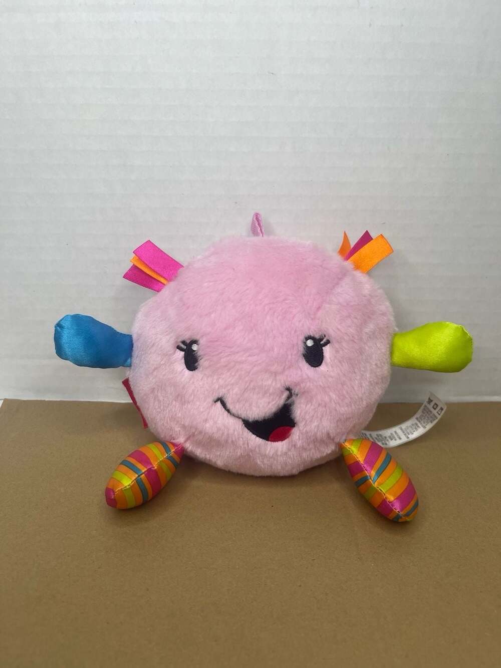 Rare Fisher-Price Giggle Gang Pinky Plush Sensory Baby Toy 2011 Works